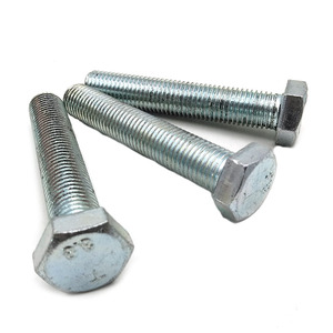 ตัวยึดสกรูหัวหกเหลี่ยมแบบ12.9ตัวยึดเหล็กกล้าคาร์บอน DIN933 DIN931งาน OEM 8.8 - Product Image 1
