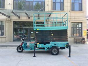 Plataforma Elevadora Eléctrica <span class=keywords><strong>de</strong></span> Tres Ruedas <span class=keywords><strong>de</strong></span> Alta Calidad, Mesa Elevadora Móvil <span class=keywords><strong>de</strong></span> 2100x800mm y 1300kg para Trabajos en Exteriores - Product Image 2