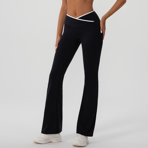 Pantalones Deportivos <span class=keywords><strong>de</strong></span> Cintura Alta con <span class=keywords><strong>Corte</strong></span> Cruzado, Estilo Nuevo, Pantalones Anchos Ajustados para <span class=keywords><strong>Mujer</strong></span>, Pantalones <span class=keywords><strong>de</strong></span> Yoga Ajustados, Leggings <span class=keywords><strong>de</strong></span> Yoga - Product Image 6