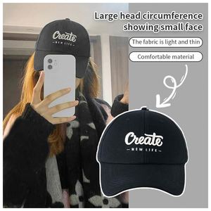 Casquette de baseball à visière ronde et profonde pour grandes têtes, avec protection solaire, qui affine le visage - Product Image 6
