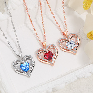 Coeur personnalisé amant pendentif collier bijoux coeur <span class=keywords><strong>brisé</strong></span> Couples <span class=keywords><strong>Photo</strong></span> glacé pendentif <span class=keywords><strong>amour</strong></span> Couples pendentif collier - Product Image 3