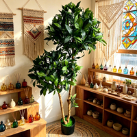 Arrangements floraux directement de l'usine, faux arbres de laurier verts, décorations végétales artificielles pour la maison, le bureau, le hall d'hôtel, le jardin, le bar