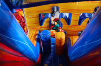 Parcours d'obstacles gonflable commercial en PVC pour enfants - Château gonflable géant haute capacité pour location de fête, taille personnalisable, marque Leteng 2-3