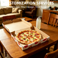 Boîtes à pizza personnalisées écologiques, biodégradables, en matériaux recyclés, imperméables, de qualité alimentaire, avec laminage mat et gaufrage personnalisé