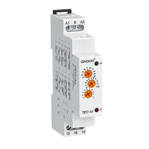 Daqcn TBT7-A1 Timer 12-240V 10 Tijd Bereik Ultra Brede Werkspanning Din Rail Tijdrelais