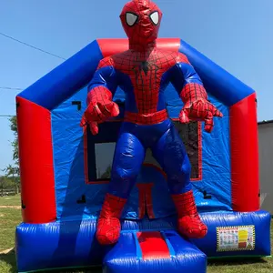 Kommerzieller Spielplatz im Freien Springen aufblasbare Kinder Türsteher Hüpfburg Spiderman Bounce House