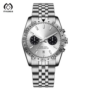 Montre de plongée professionnelle de luxe avec logo personnalisé, chronographe, montre de plongée mécanique automatique en acier inoxydable 316L pour hommes - Product Image 3