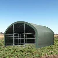 Abri pour bétail en acier galvanisé 20x20 pieds, robuste, imperméable, moderne, pour l'élevage de bovins, moutons, chevaux