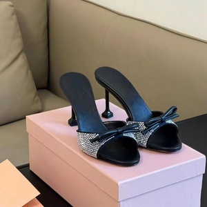 2026 New Style Rhinestone Elegant <b>High</b> <b>Heel</b> Sandals Women's Slim <b>High</b> <b>Heel</b> Fashion Designer <b>Slippers</b> - Product Image 4