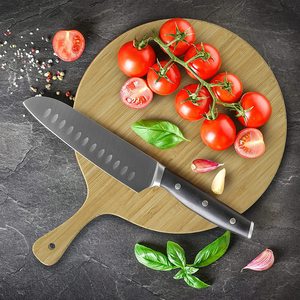 Bamboo Cutting Boards <b>Set</b> Round <b>Square</b> With Handle For Kitchen Chopping Blocks - Product Image 5