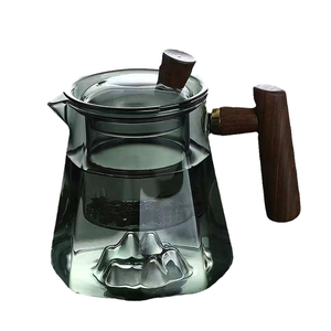 Théière en <span class=keywords><strong>verre</strong></span> moderne et écologique personnalisée avec infuseur à <span class=keywords><strong>thé</strong></span>, compatible gaz, siffleuse, qualité alimentaire, pour la préparation du <span class=keywords><strong>thé</strong></span> et les réceptions – Vente en gros - Product Image 1