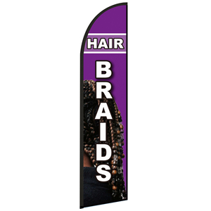 2.5*11.5 FT HAIR BRAIDS High Quality Custom Feather <b>Flags</b> Beach <b>Flag</b> for Beach Party and Advertising Promotions - Product Image 1