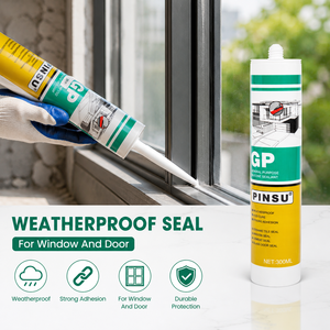 Adhesivos de Fábrica, Sellador de Silicona Ácida de Uso General, Sellador para Puertas y Ventanas, Secado Rápido, Pegamento Transparente, Sellador Impermeable para Techos - Product Image 2