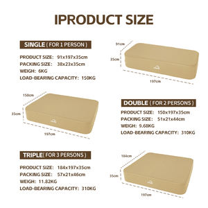 Uso al aire libre Colchón inflable plegable moderno Bomba incorporada Cama de aire para acampar y dormitorio - Product Image 4