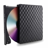 Diamond-patterned Hard Driveusb3.0type-c Port External DVD burner for Laptops, Universal Mobile Optical Drive Recorder