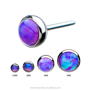 Giometal ASTM F136 <span class=keywords><strong>titanio</strong></span> <span class=keywords><strong>piercing</strong></span> disco Set fine Tragus Helix conch labret Daith Threadless gioielli per il corpo all'ingrosso - Product Image 2
