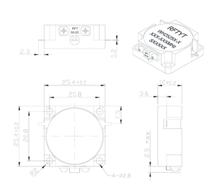 Isolateur coaxial RFTYT <span class=keywords><strong>Rf</strong></span> 300w WG2525X 350 à 4300MHz Isolateur <span class=keywords><strong>RF</strong></span> Isolateur à brancher - Product Image 6