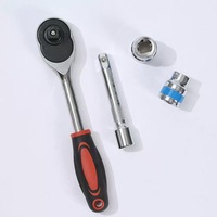 Jeu de clés à douille de 12 pièces de haute qualité 1/2 pouce pour réparation automobile, poignée à cliquet à dégagement rapide, kit d'outils manuels en plastique OEM