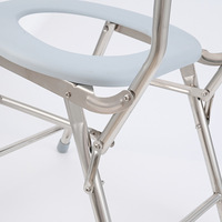 Chaise de toilette pliable et portable pour personnes âgées et femmes enceintes, résistante à la rouille, tabouret minimaliste pour la maison