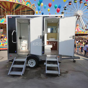 WC mobile de luxe pour l'extérieur, conteneur public portable, fabricants de toilettes de camping, remorque de toilettes - Product Image 1