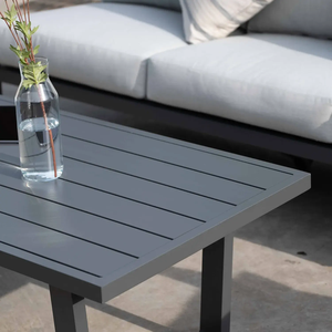 <span class=keywords><strong>Set</strong></span> di Divani Moderni per Esterni in Alluminio <span class=keywords><strong>Grigio</strong></span> Scuro con Seduta Profonda per Cortile, <span class=keywords><strong>Giardino</strong></span> e Hotel - Product Image 5