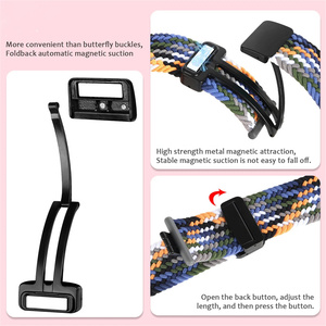 Correa Magnética Elástica Trenzada para <span class=keywords><strong>Xiaomi</strong></span> <span class=keywords><strong>Smart</strong></span> <span class=keywords><strong>Band</strong></span> 10 Pro 9 Pro, Correa de Nailon de Tela Elástica para Redmi Watch 6 <span class=keywords><strong>5</strong></span> - Product Image 3