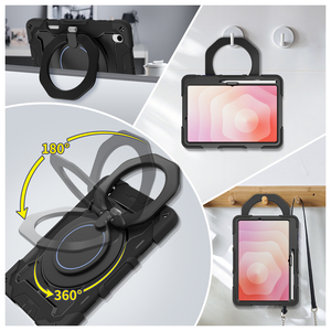 Étui pour tablette pour <span class=keywords><strong>Lenovo</strong></span> <span class=keywords><strong>TAB</strong></span> M11 M10 Plus 2nd 3rd Gen X306 <span class=keywords><strong>K10</strong></span> X606 TB128 P11 support Portable PC Silicone 360 Rotation armure couverture - Product Image 5