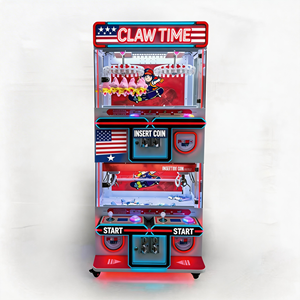 Mini-machine à grue pour 4 joueurs avec accepteur <span class=keywords><strong>de</strong></span> pièces et lecteur <span class=keywords><strong>de</strong></span> <span class=keywords><strong>cartes</strong></span>, jeu d'arcade personnalisé, son réaliste, lumières clignotantes, version anglaise - Product Image 5