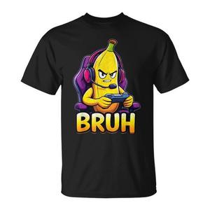 T-shirt à manches courtes pour enfants, unisexe, col ras du cou, imprimé numérique, Gaming Banana Meme Fun - Product Image 1