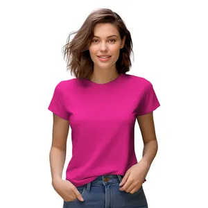 Tùy Chỉnh Logo Cơ Bản Tủ Quần Áo Yếu Tố Cần Thiết Khuyến Mại Hàng Hóa Phụ Nữ Cổ Điển T-Shirt Cơ Bản Phong Cách Chất Lượng Cao T-Shirts