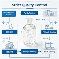 Éthylène glycol (CAS 111-46-6) liquide visqueux incolore organique de haute pureté de qualité supérieure, utilisé pour la production de l'antigel industriel