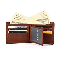 Dompet Pria Kulit Sapi Asli Grosir Merek Minimalis Tipis Mewah Desainer Desain Lipat Ganda Resleting