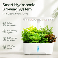 Kit de jardin hydroponique intelligent 3 modules, avec lumière de croissance LED et arrosage automatique, pour la culture de légumes d'intérieur à la maison et en cuisine