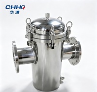 Filtre à panier pour équipement industriel, réservoir sous pression en acier au carbone et acier inoxydable, conception verticale pour eau et huile