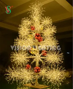 Праздничные светодиодные декоративные огни, Рождественская Золотая елка, взрывной шар, цветущая елка, освещение