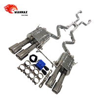 Système d'échappement Catback pour BMW E92 E90 E93 M3 4.0L V8 Premium 304SS avec tuyau poli et embouts de silencieux en fibre de carbone