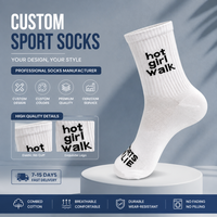 Chaussettes de sport en coton personnalisées avec logo, de haute qualité, unisexes, pour hommes et femmes, chaussettes brodées personnalisées