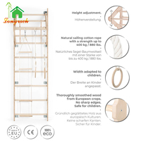Structure d'escalade et de jeu d'intérieur de conception suédoise, gymnase en bois Gorilla avec barres de singe pour les tout-petits, ensemble de gymnase d'escalade en plein air pour enfants