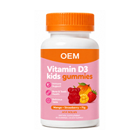 Gummies OLLI Vitamine D3 pour Enfants 1000 UI Saveur Mangue Fraise Figue Soutien Os, Dents et Immunité Supplément pour Enfants OEM