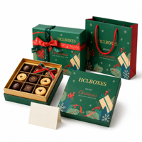 Boîte cadeau de Noël personnalisée en gros avec couvercle et base, emballage de fêtes, logo personnalisé, taille personnalisée