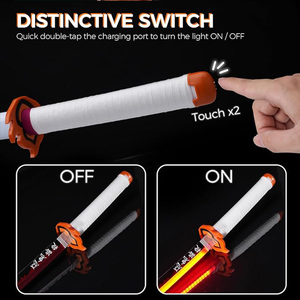 Épée de samouraï <span class=keywords><strong>Katana</strong></span> non tranchante rechargeable avec ceinture et support, cadeau de Noël d'Halloween - Product Image 3