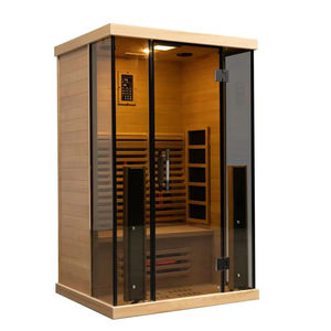 2 orang ruang Sauna inframerah WiFi pengendalian pintar terapi cahaya merah dengan Interior kayu Premium - Product Image 2