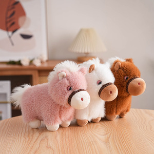 Personnalisable Logo Table Compagnon Cheval Animal Série Peluches <span class=keywords><strong>Mignon</strong></span> Coloré Petits Poneys Poupées Peluches Cadeaux pour Enfants Poupées de Chiffon - Product Image 5
