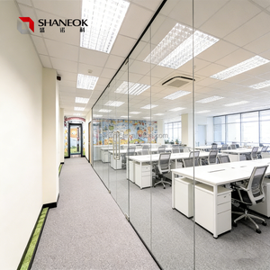 Cloisons <span class=keywords><strong>de</strong></span> bureau en profilés aluminium à vitrage simple, systèmes <span class=keywords><strong>de</strong></span> cloisons en verre transparent pour bureaux à <span class=keywords><strong>plan</strong></span> ouvert - Product Image 5