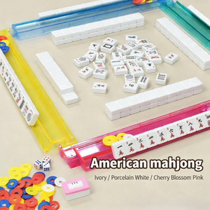 Juego de Mahjong Portátil de Acrílico en Oferta, Fichas de Gelatina Pulidas a Mano, Calidad Profesional de Casino para Clubes Sociales - Product Image 2