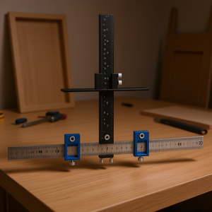 Plantilla ajustable de aleación de aluminio para herrajes de gabinetes, tiradores, pomos y frentes de puertas y cajones - Product Image 2