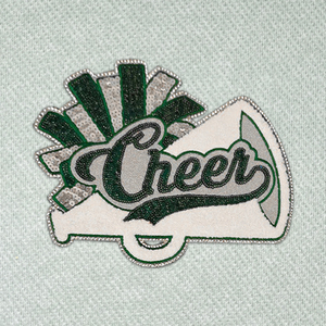 Prensa de calor personalizada Cheer parche bordado hierro en brillo borde parche para camioneros sombrero - Product Image 2