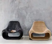 Toptan türk doğal rattan tek sandalye yüksek kaliteli otel açık hasır rattan mobilya setleri su geçirmez tembel sandalye