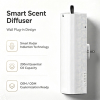Diffuseur d'arômes mural intelligent 200 ml à branchement direct, avec capteur radar, machine à parfum avec contrôle Wi-Fi et Bluetooth pour la maison