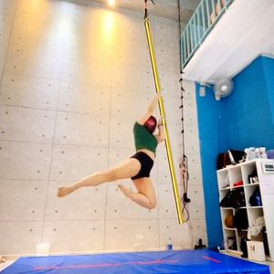 Ensemble de mâts de danse aériens de 2M de mât de danse rotatif portable pour la maison/studio de danse/spectacle <span class=keywords><strong>acrobatique</strong></span> - Product Image 4